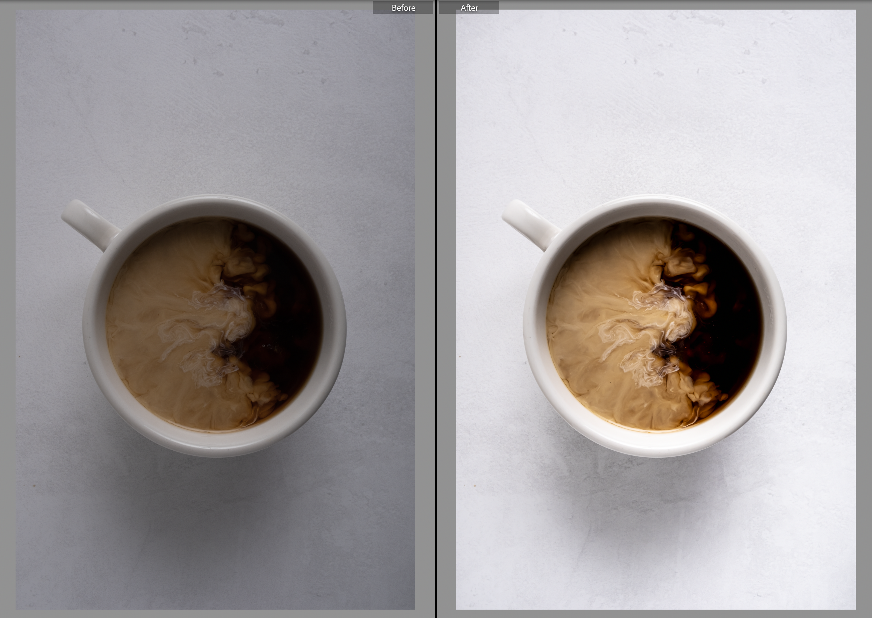 editing light food images